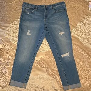 Universal Thread‎ Distressed High Rise Skinny Capri Jeans - Size 18